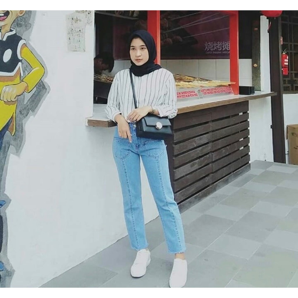 35 Trend Terbaru Boyfriend  Jeans Wanita Style Celana  