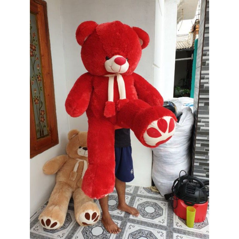 Boneka Tedy Bear Jumbo Syal Telapak 1,2 meter Berlabel SNI