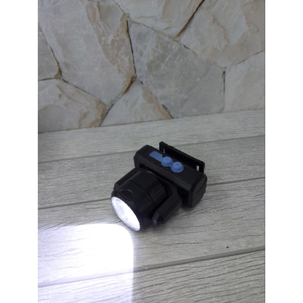 Senter Kepala Led Cahaya Putih 7W Rotate 2 Mode Lampu Sunpro S 2186