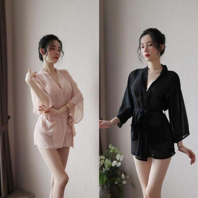 CB461 kimono baju tidur wanita dewasa transparan tembus pandang sexy seserahan nikah wedding