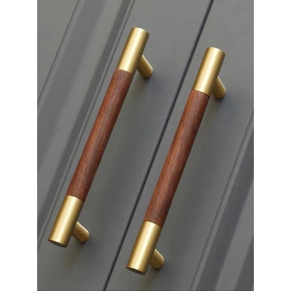 Handle Pegangan Pintu/Pegangan Pintu Modern/Tarikan Pintu/Gagang Pintu Stainless + Kayu Walnut