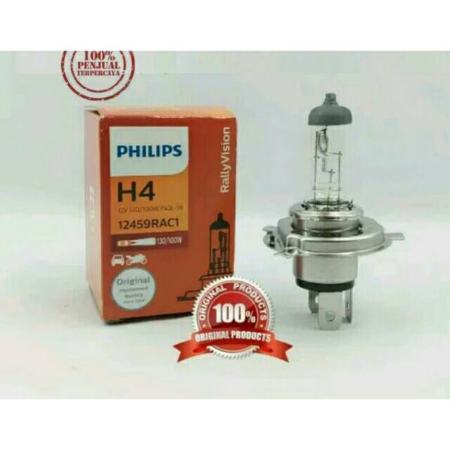bohlam lampu depan H4 haloge 12v 130/100 watt philips original