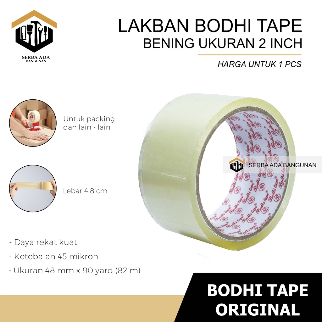 LAKBAN BODY TAPE BENING COKLAT TRANSPARAN 2 INCH TEBAL / PLASTER SOLATIP ISOLASI LEM