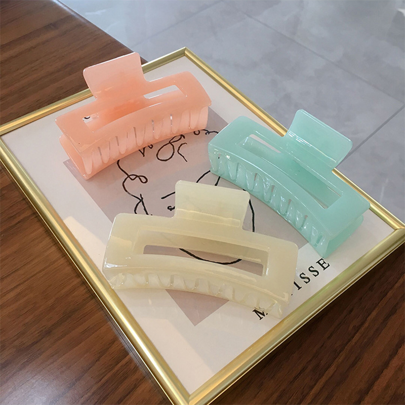 Korean 9cm Sweet Morandi Color Hair Clip Hair Claw For Woman Hair Accessories