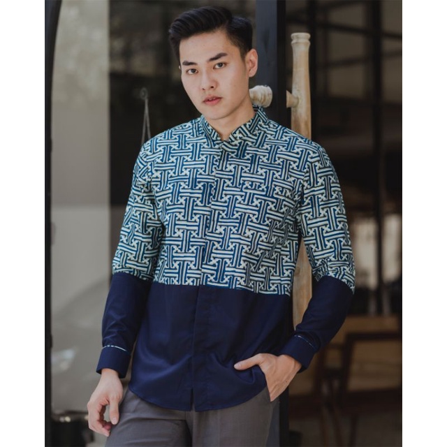 Kemeja Batik Pria NUC.ID Ali 02 (Navy)