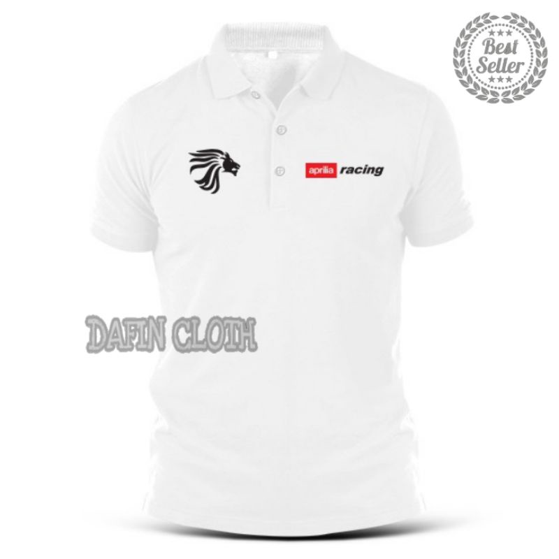 Polo shirt Kaos Kerah Pria Aprilia Racing