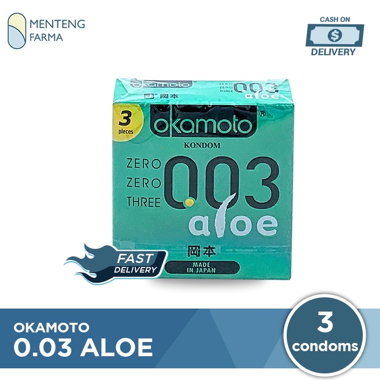 Kondom Okamoto 003 Aloe 3 Pcs - Dengan Aloe Vera Essense