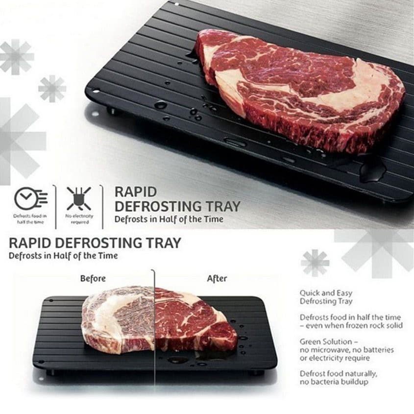 DEFROSTING TRAY / DEFROST PLATE FAST PELUNAK MAKANAN BEEF IKAN FREEZER YAKINIKU SALMON ALAT DAPUR