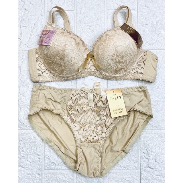 Bh / Bra Set Brukat TALLY 9983 Pakai Kawat dan Busa Tipis