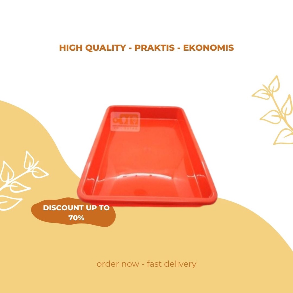 KP - Nampan Plastik Jumbo Sonata Ukuran 51 x 36 x 7 cm - Random Colour (Bisa COD)