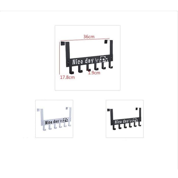 Gantungan Hook Nice Day Gantungan belakang pintu 6 kaitan Gantungan Baju