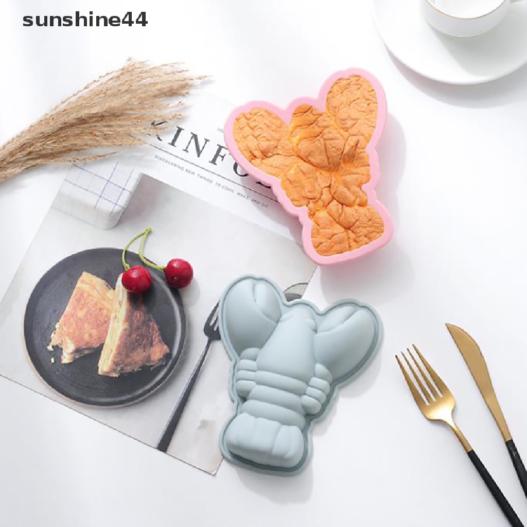 Sunshine Cetakan Kue / Dessert DIY Bentuk Mobil / Lobster / Penguin Bahan Silikon