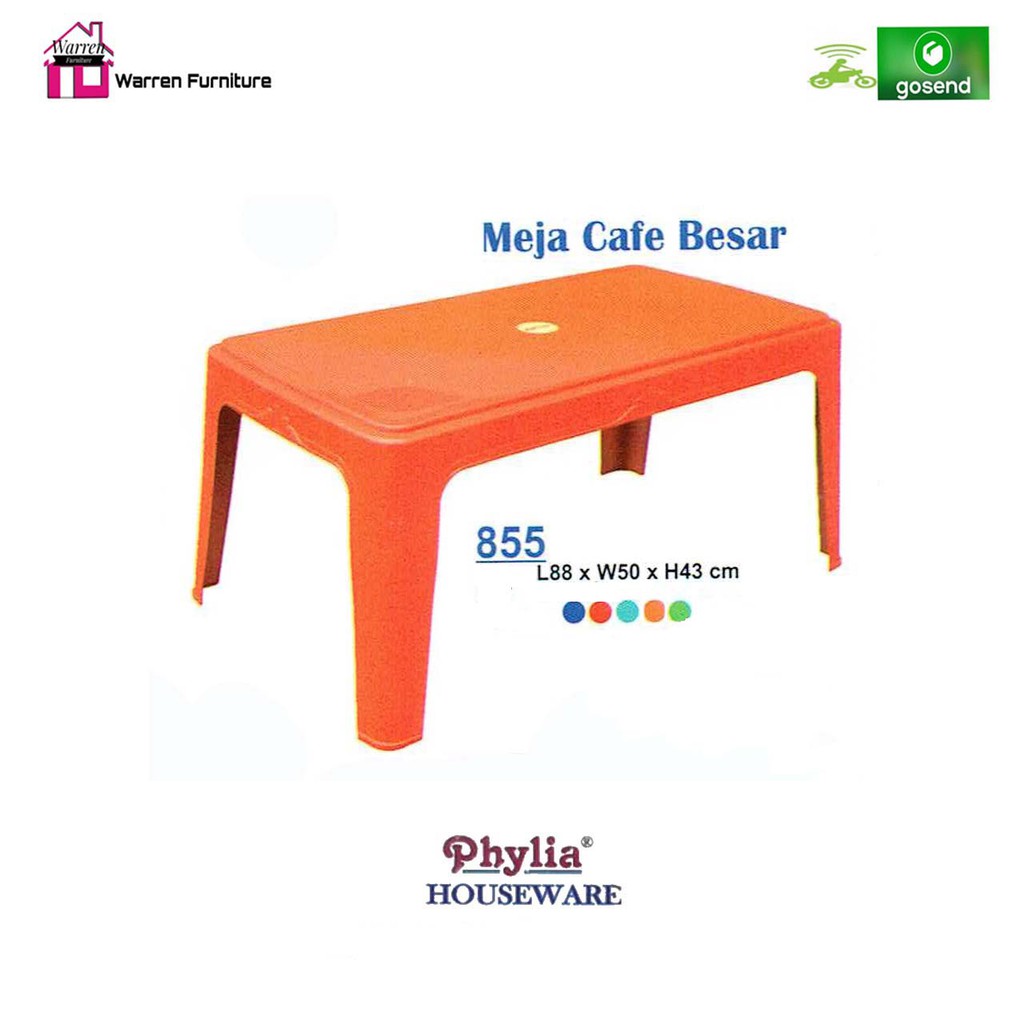 Meja Tamu Plastik / Meja Cafe Plastik Besar Phylia 855