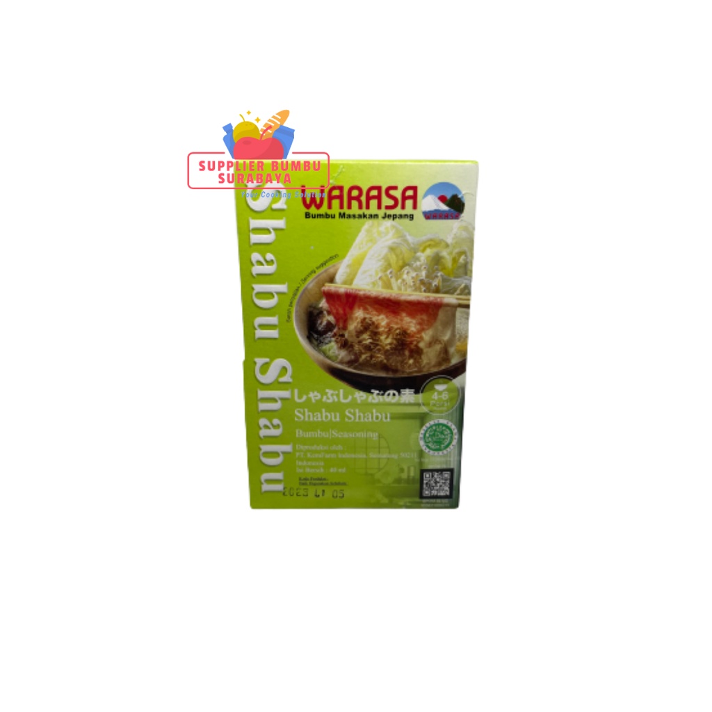 Warasa Bumbu Masak Jepang Non MSG Halal Shabu Sukiyaki Yakimeshi Konbu Shoyu Ramen Curry 50g