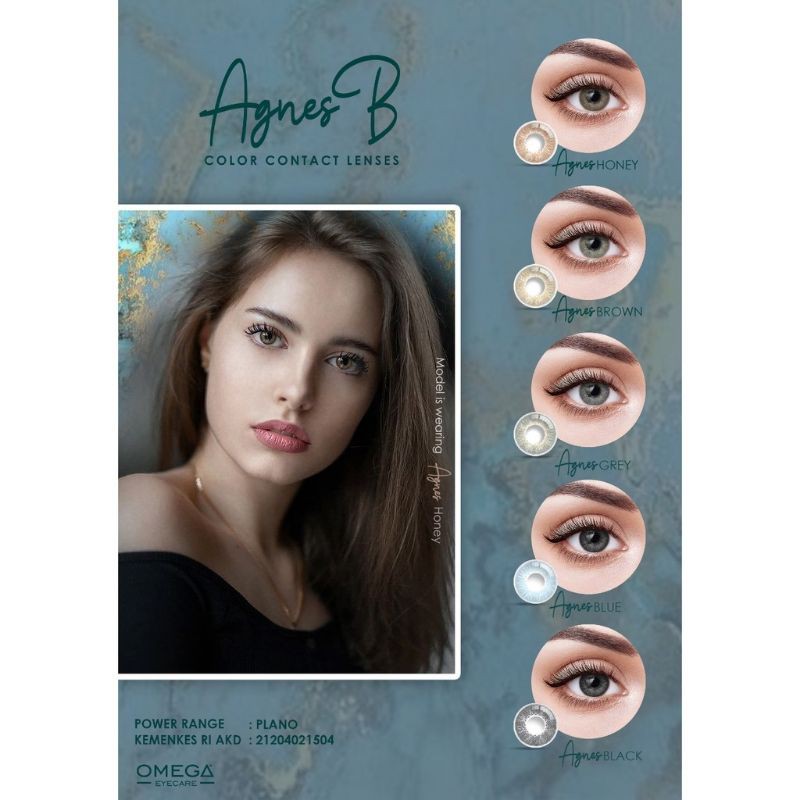 softlens Agnes B by Omega/14.5/Tanpa Ring/Natural