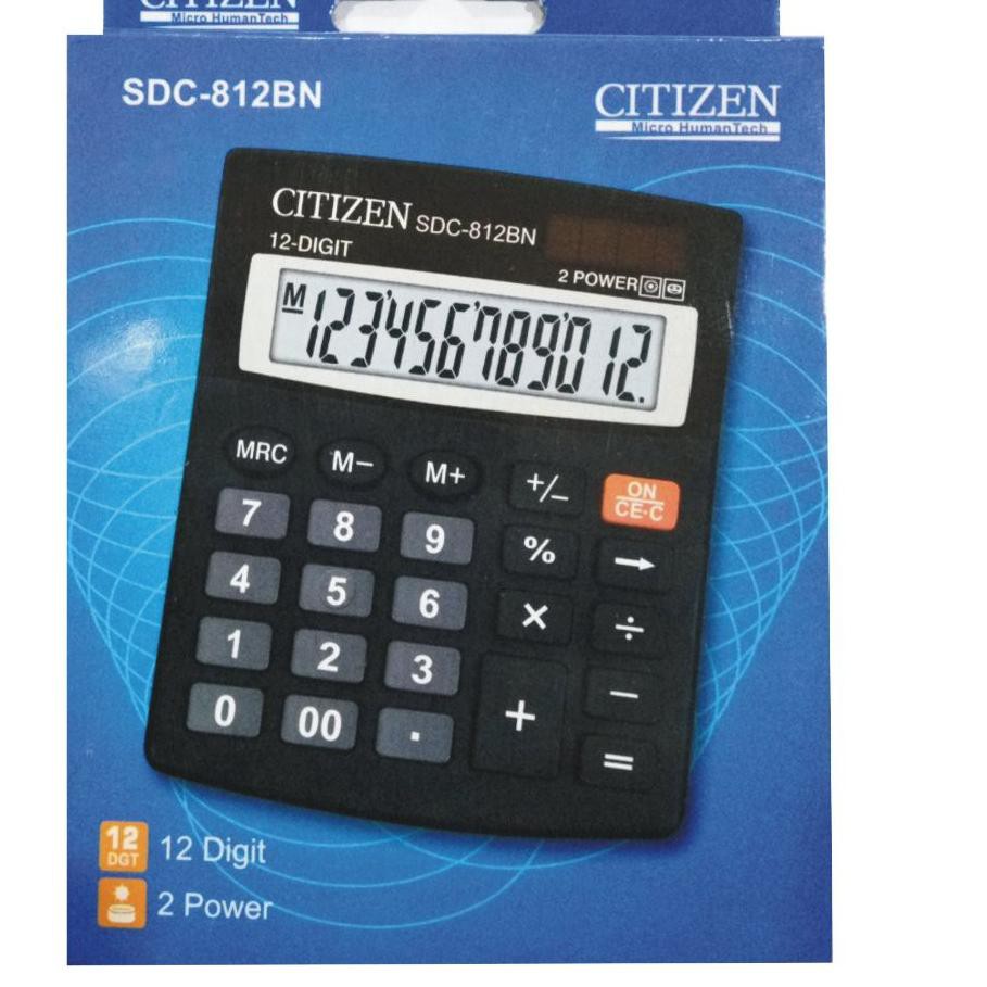 

9CE Kalkulator Citizen SDC-812BN 12 Digit / 2 Power / Kalkulator CT 812BN JN V K0P