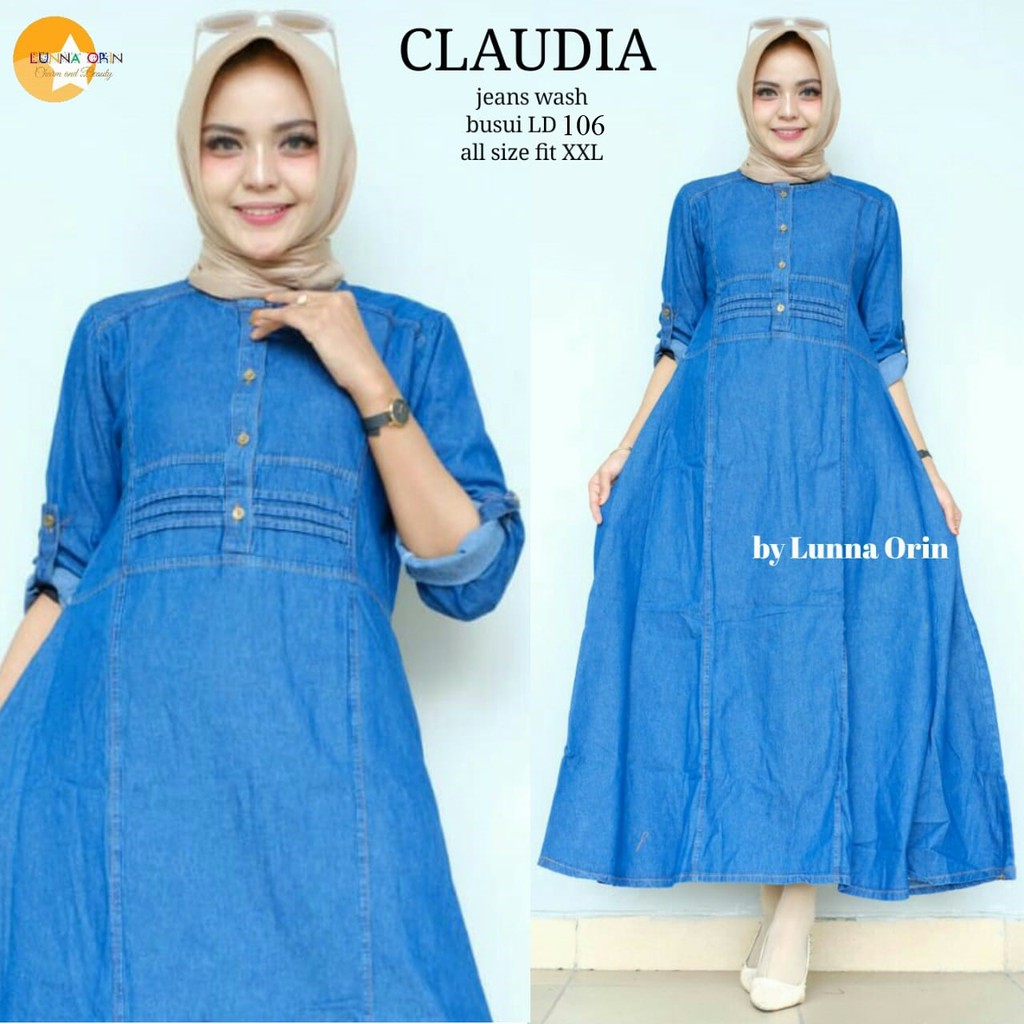 VICTORIA MAXY / CLAUDIA DRESS JEANS MAXI JUMBO GBM