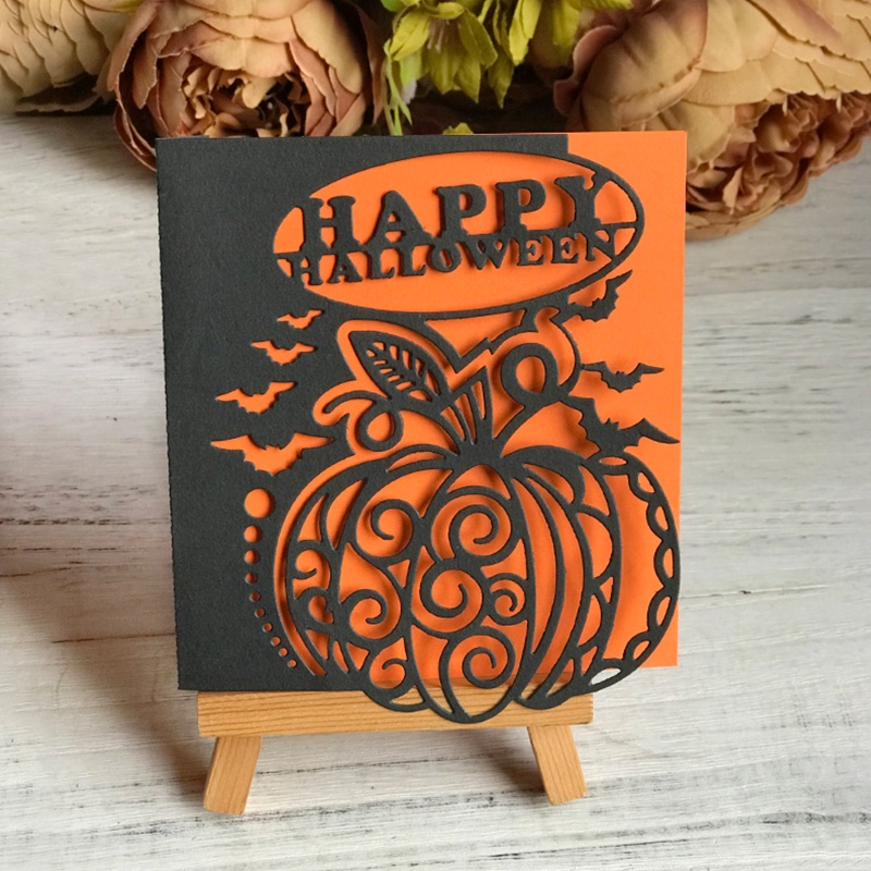 Stampel Cutting Dies Bentuk Labu Halloween Untuk Scrapbook Album Foto