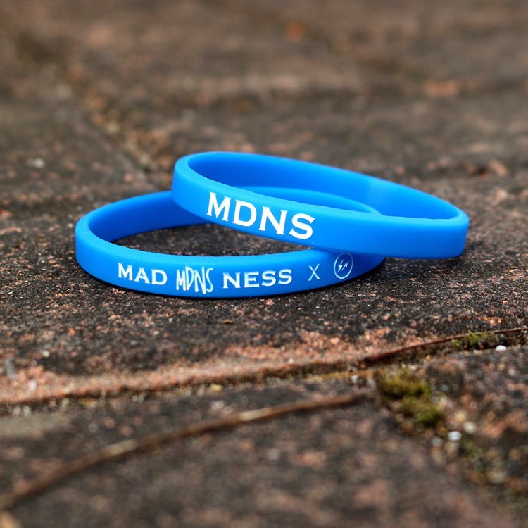 Gelang Karet Biru MDNS Polos bracelet RUBBER Fashion BAYAR DITEMPAT