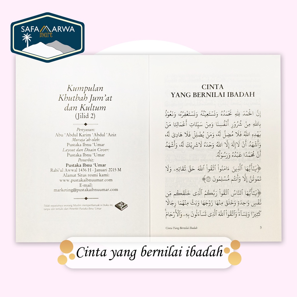 BUKU KUMPULAN KHUTBAH JUM'AT & KULTUM BERDASARKAN AL-QURAN DAN AS-SUNNAH JILID 2-3