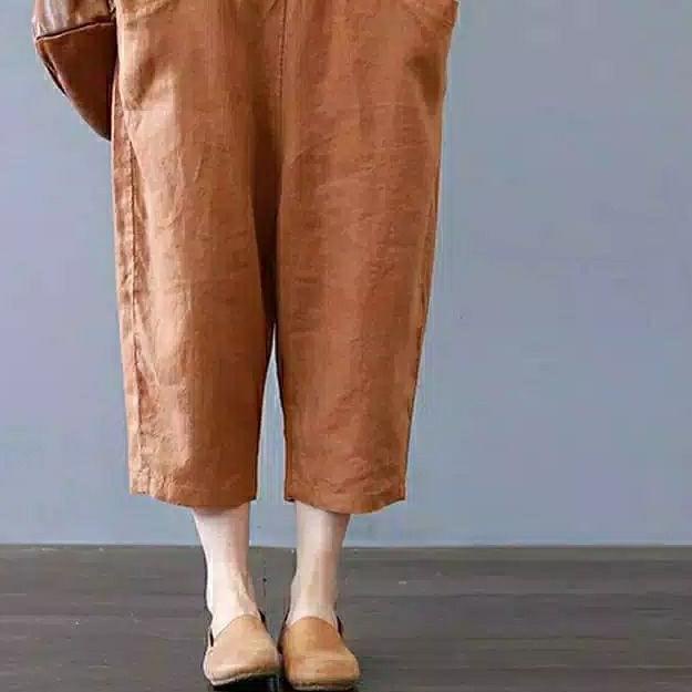 ➷ PANTS KULOT LINEN 7/8. LINEN RAMI PREMIUM 7/8.CELANA WANITA MURAH [] ❈