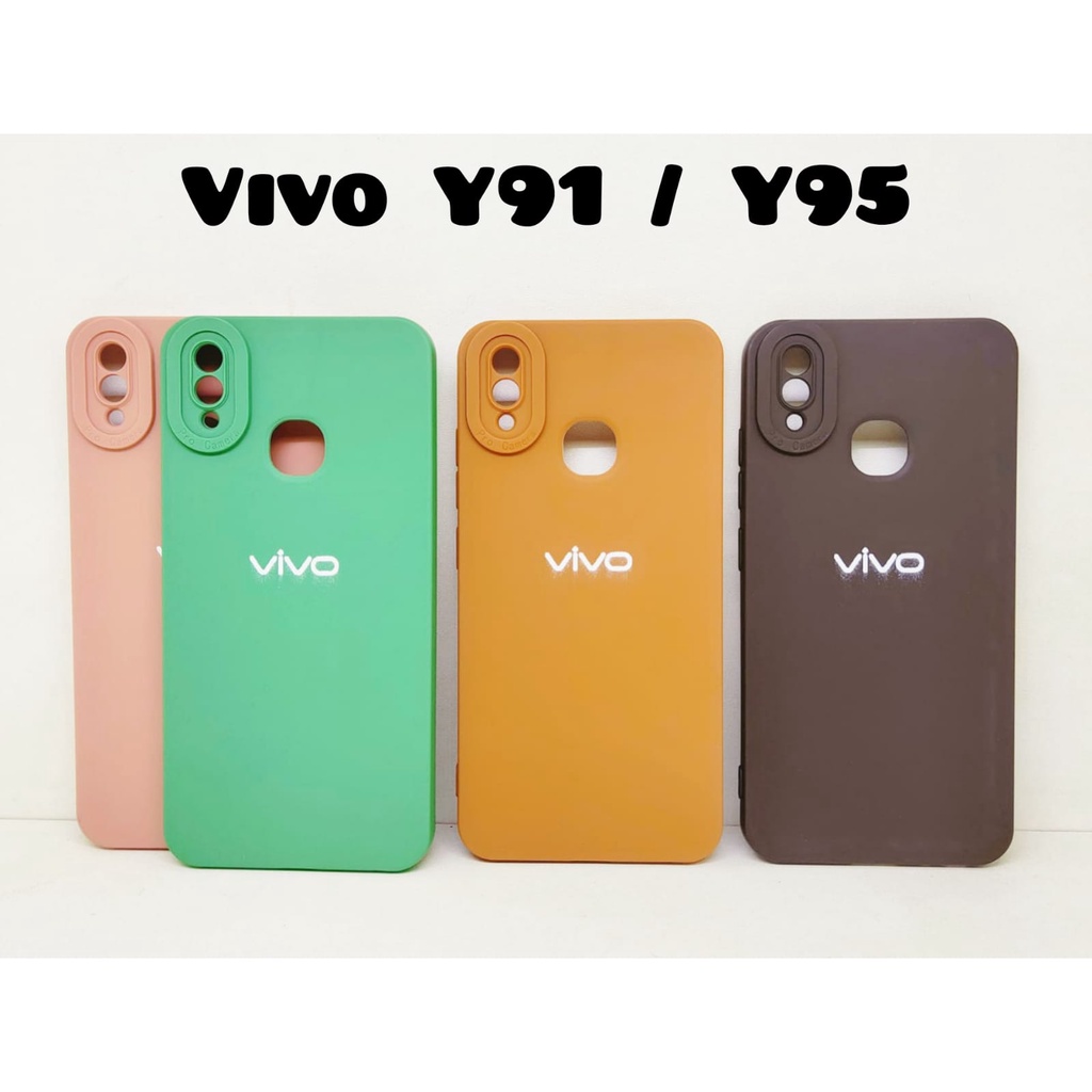 Luxury Soft Matte Case 9D Vivo Y12 Y15 Y17 Y95 Y20 Y1S Y91 Y20S Y91C Solid Color Angel Eye Lens