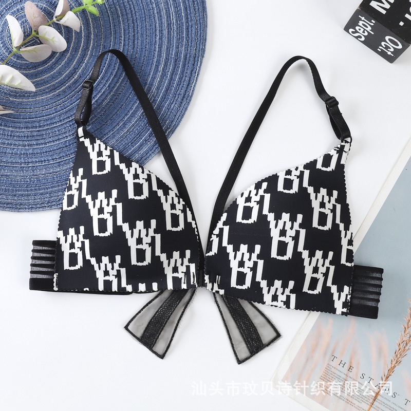 BV.ID •BR841 BRA BH SEXY KANCING DEPAN DENGAN SIMPUL PITA KUPU-KUPU BUTERFLY DI BELAKANG MOTIF LUCU - BRA KOREA - BRA FASHION