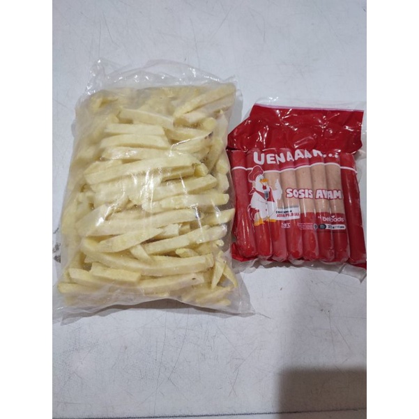 

PAKET HEMAT KENTANG 1kg + Sosis 375gr