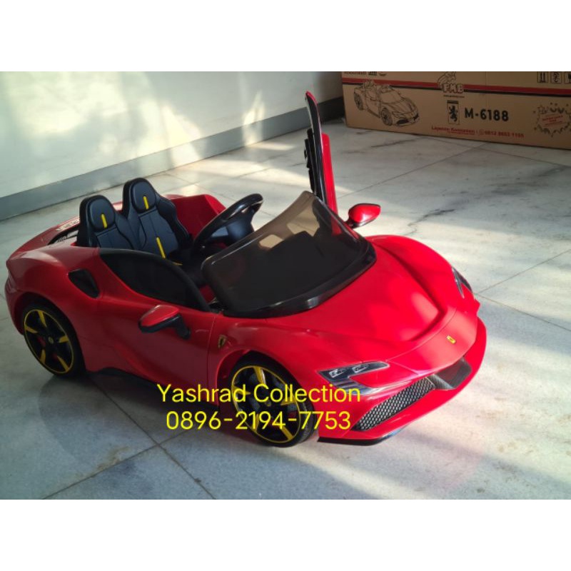 Mainan Anak Mobil Aki Anak PMB 6188 Ferrari Varsa-5