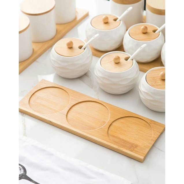 tempat bumbu dapur set / wadah bumbu dapur set / tempat bumbu dapur keramik set