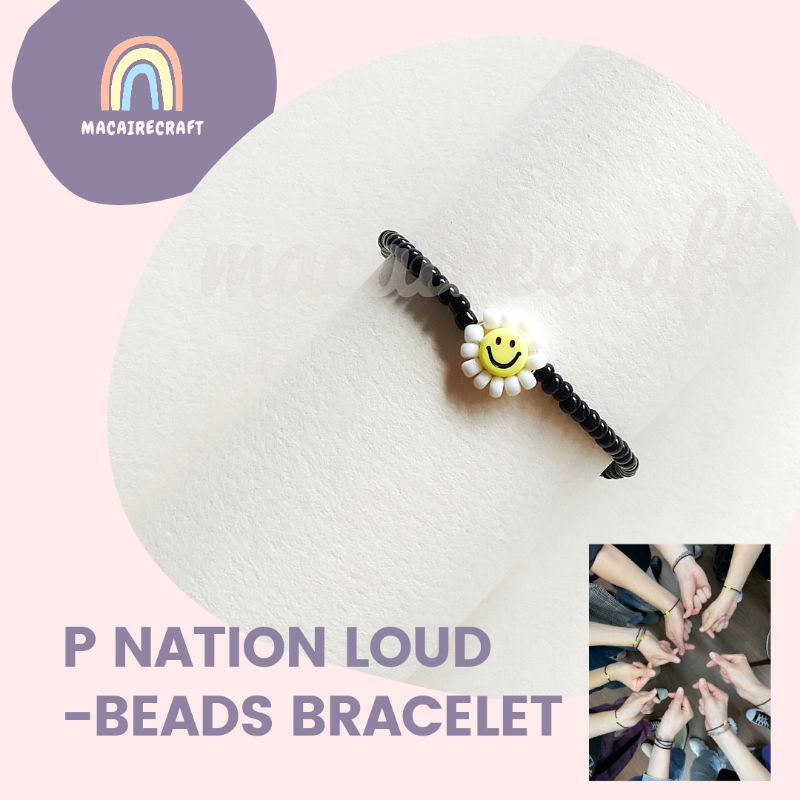P NATION LOUD BEADS BRACELET | GELANG MANIK PNATION LOUD | GELANG MANIK KPOP IDOL KOREA | GELANG MAN