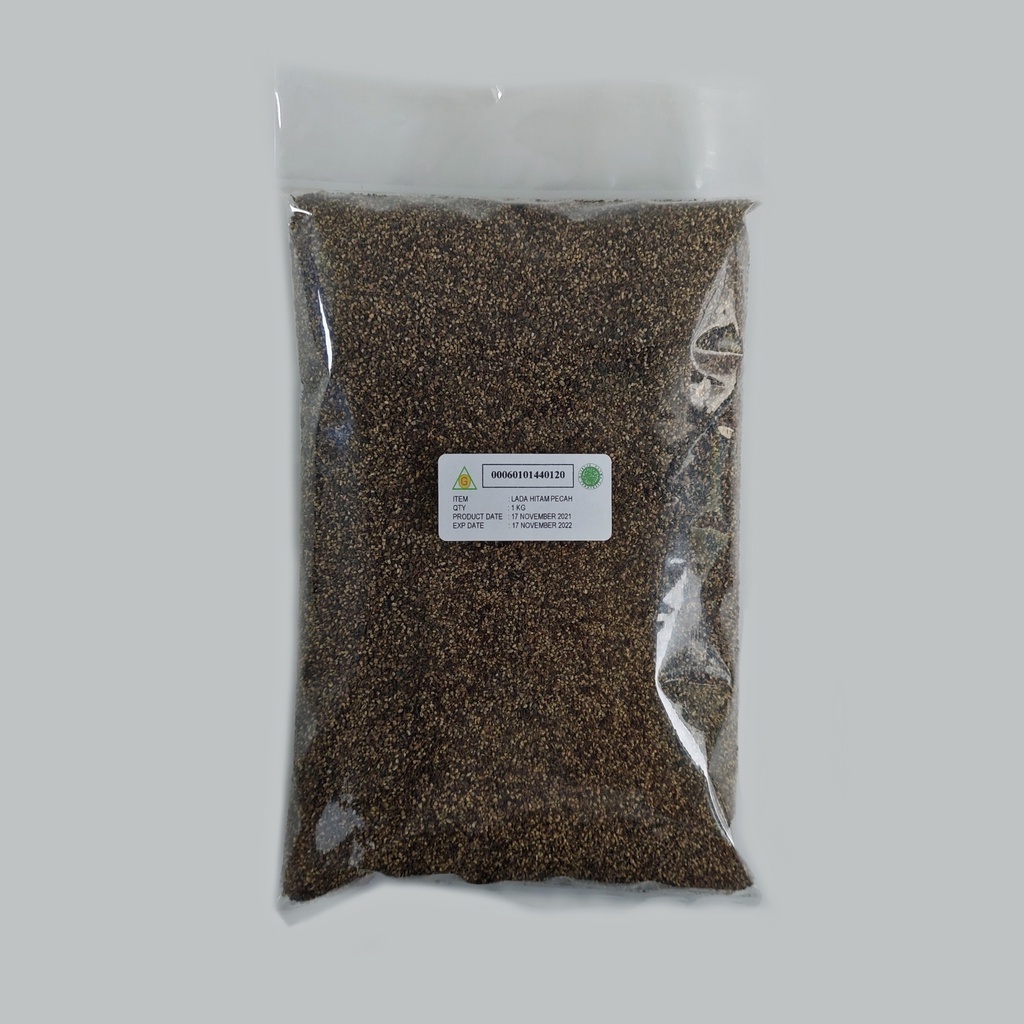 

Black Pepper Crushed / Lada Hitam Kasar 1Kg