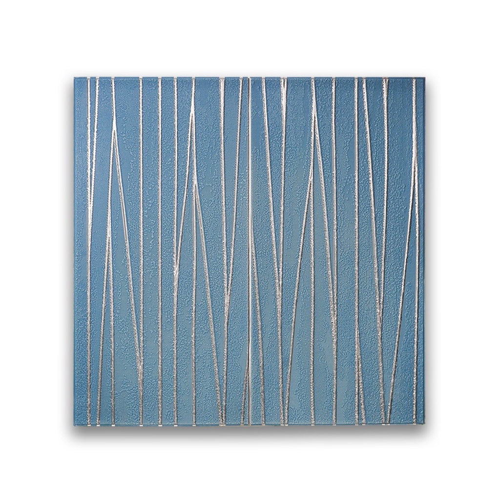 Wallpaper 3D Brickfoam Garis Biru Kode 2014 / Ukuran 70x70cm