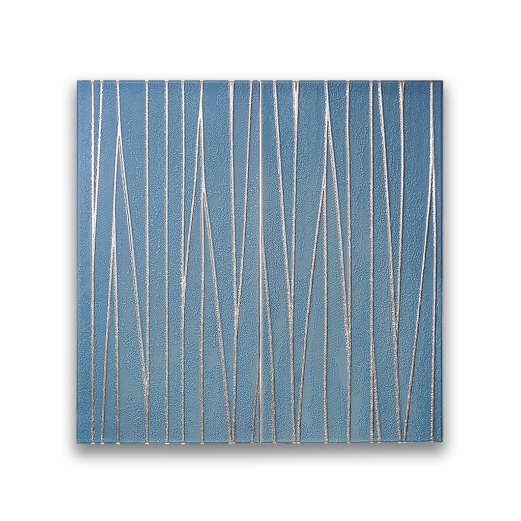 Wallpaper 3D Brickfoam Garis Biru Kode 2014 / Ukuran 70x70cm