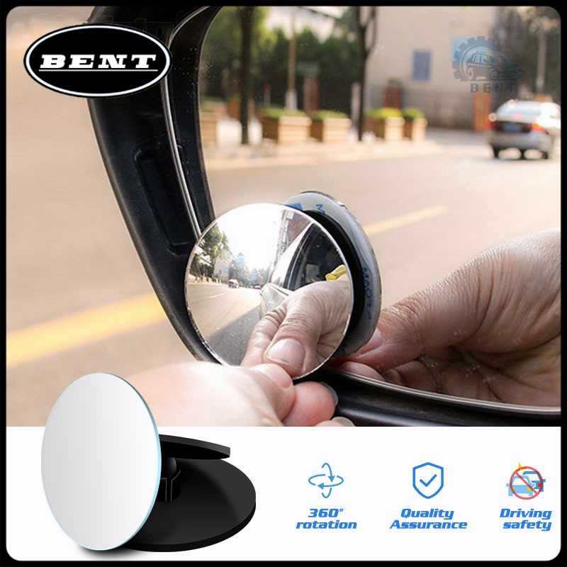 【2PCS】Spion Kecil Mobil / Kaca Cembung Spion Bulat Kecil Mobil Blind Spot Mirror Tempel Motor