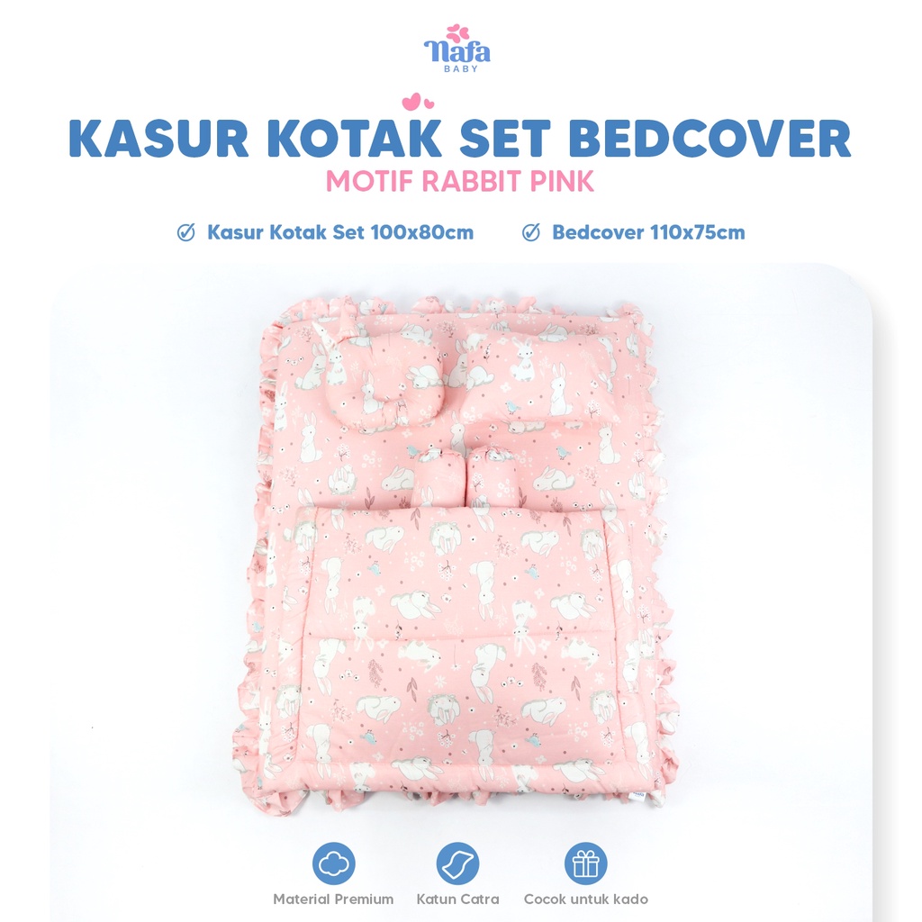 NAFA BABY - Kasur Bayi Kotak Include Bedcover Bayi | Perlengkapan Tidur Bayi