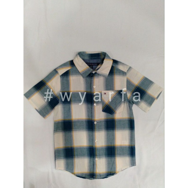 Pakaian Baju Kemeja Anak Laki-Laki Branded Tommy Hilfiger KM 002