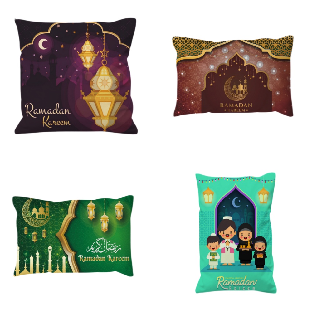 Bantal Sofa 2 sisi motif versi Ramadan UK 40x40 dan 32x49