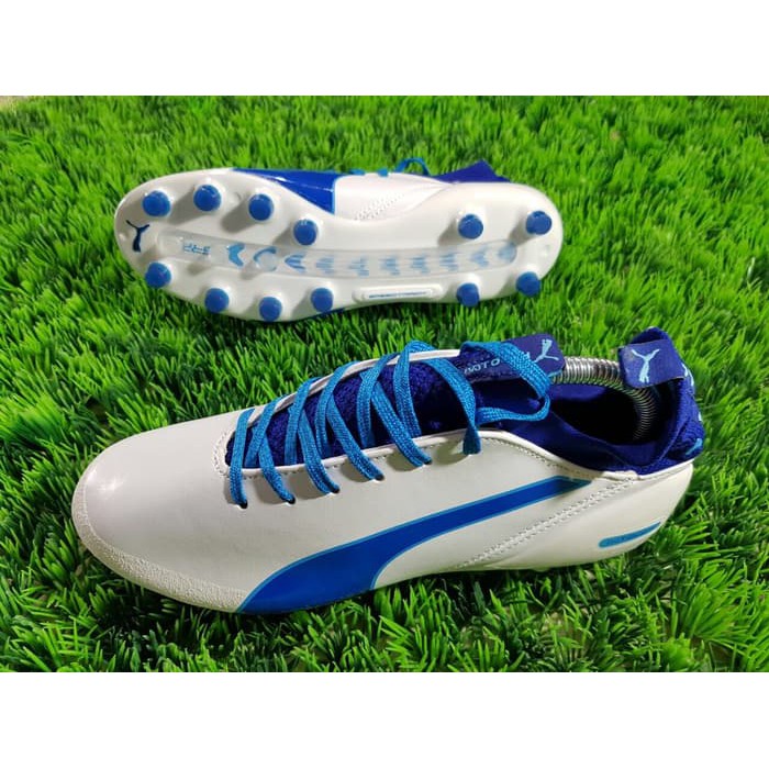 Sepatu Soccer Puma EvoTOUCH Pro FG - White Blue
