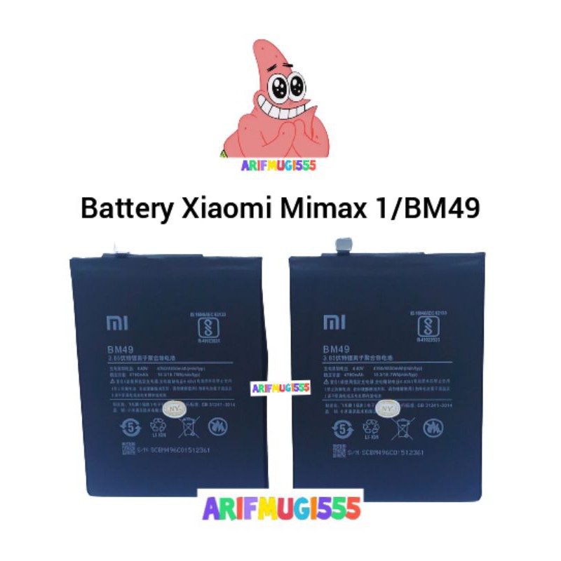 Battery Baterai Batu Batre Xiaomi Mimax 1 BM49 Original