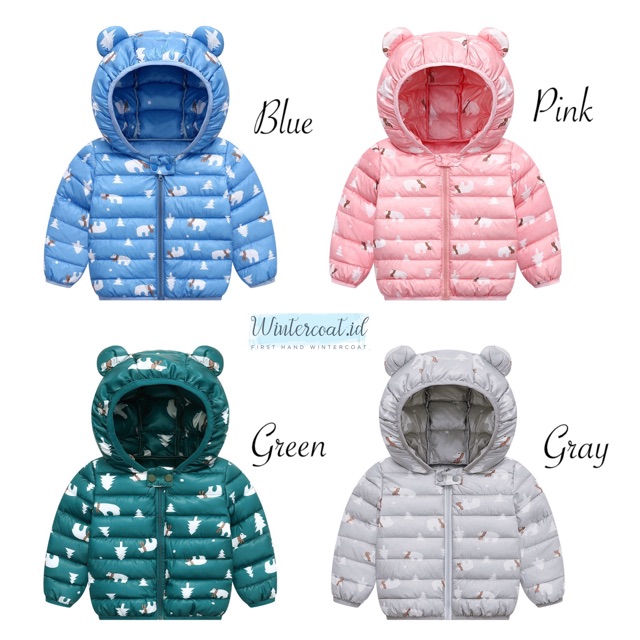 Polar Bear Winter jacket kids girls boys coat jaket musim dingin mantel anak gunung motor