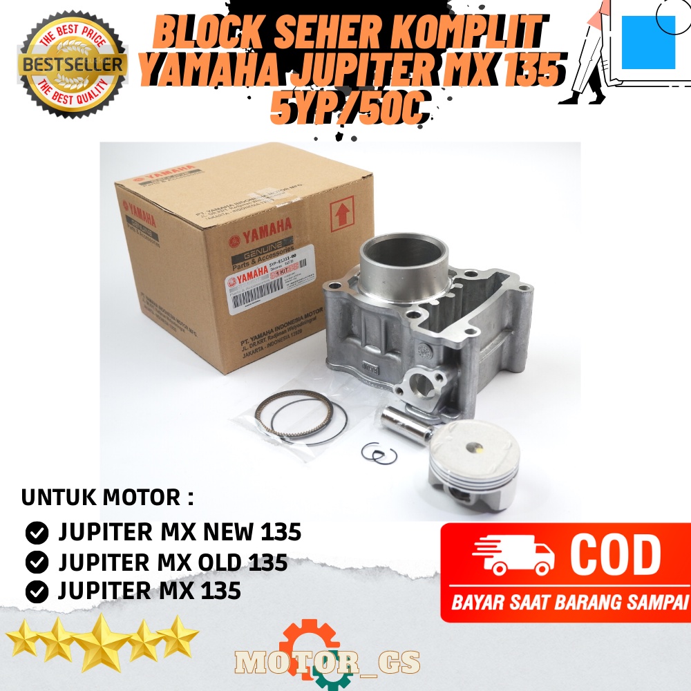 BLOK SEHER KOMPLIT Jupiter MX 135 cc - BLOK SEHER ASSY ( 5YP-5OC ) JUPITER MX 135 JUPITER MX 135 NEW