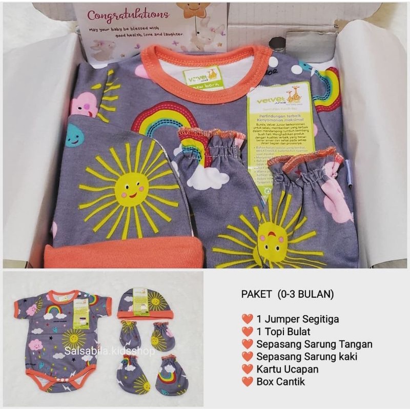HAMPERS BAYI NEWBORN VELVET JUNIOR / KADO LAHIRAN BAYI MURAH-2