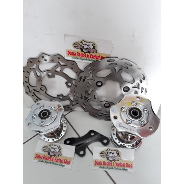 BRILIANT!!! Tromol becak satria fu plus piringan cakram depan belakang siap pake