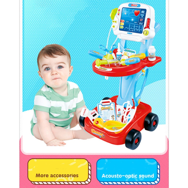 Mary Simulated Medical- for Play Set Kit Keranjang Dokter Multi Fungsi Pretend for Play Mainan Anak Laki-Laki Dan Perempuan