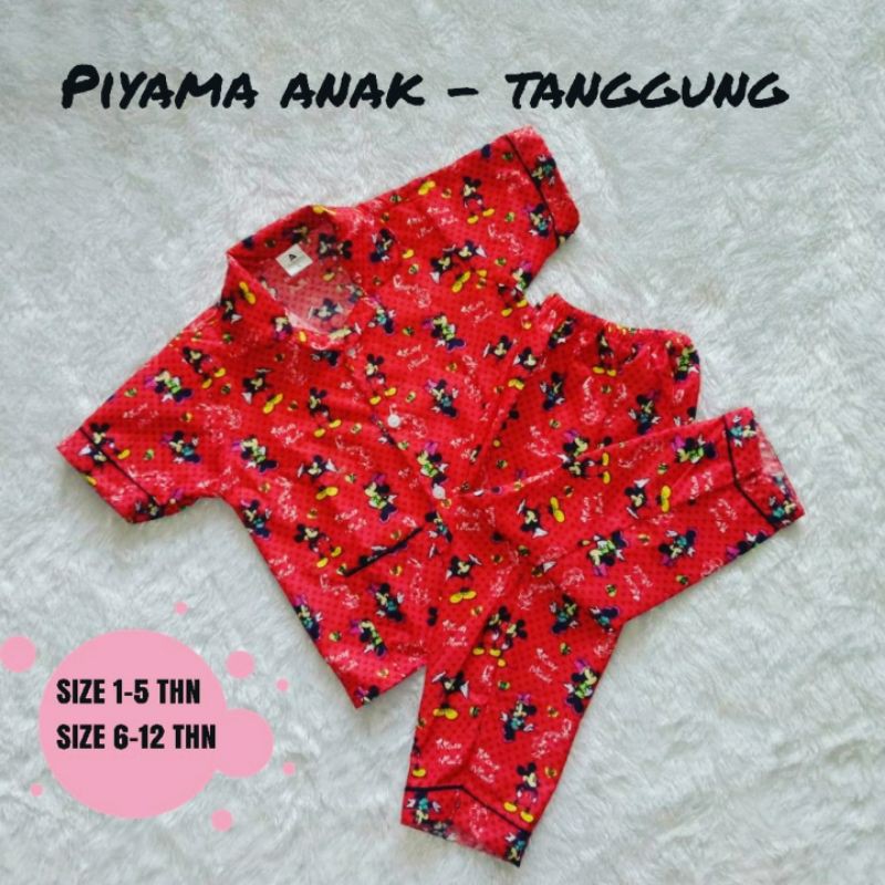 Setelan Piyama Bayi / Piyama Anak S, M, L, XL 1-5 Thn / Stelan Piyama Anak, Balita CP Motif Karakter