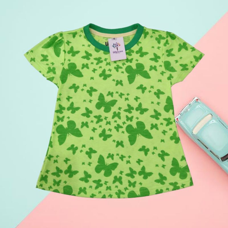 Kaos anak TERMURAH anak cowok IMPORT GREEN BUTTERFLY