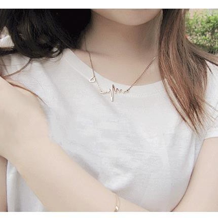 gaya korea Heartbeat Lady Fashion Kalung