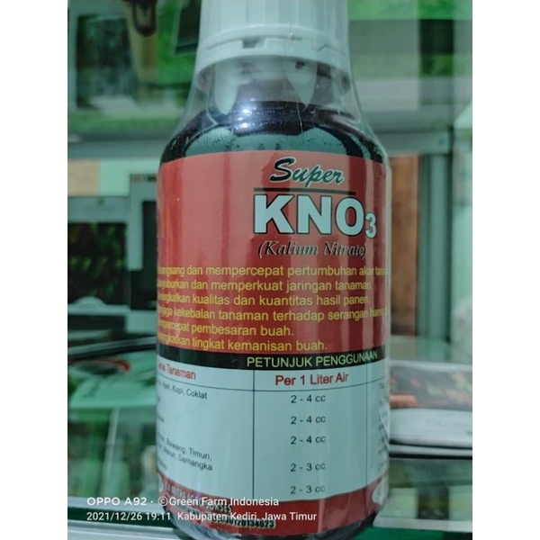 Kno3 Merah Cair Nutrisi Tanaman Kemasan 500ml KNO 3 Merah