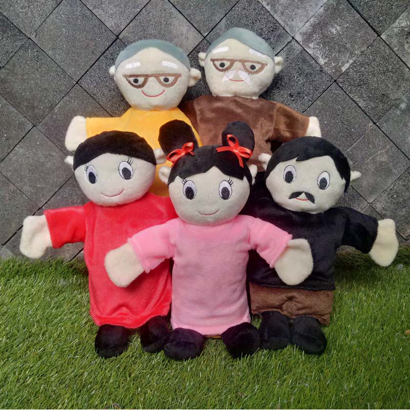 Boneka Tangan family  Keluarga Ayah / Ibu / Kakek / Nenek / Anak Perempuan